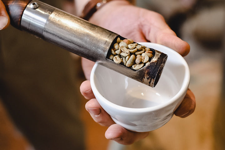 Bulk coffee fresh from Compass Coffee's environmentally friendly Loring roaster.