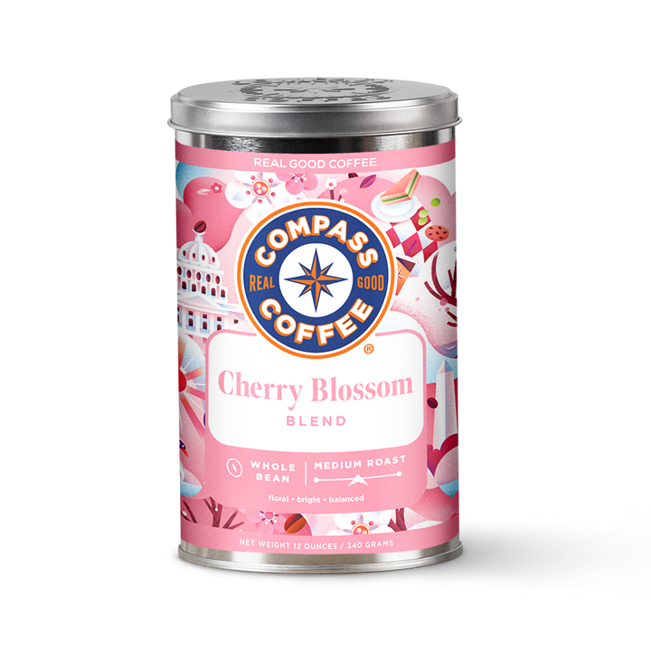Compass Coffee Cherry Blossom Blend, 12oz Whole Bean