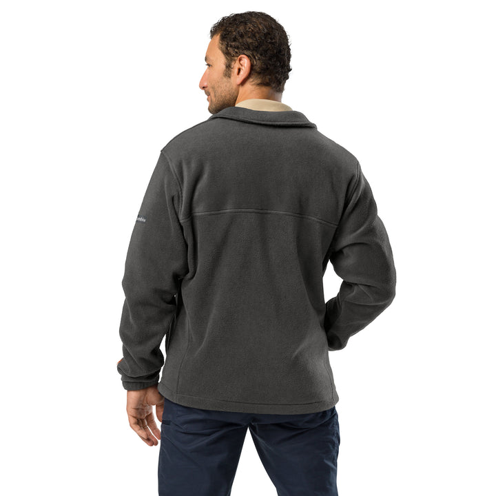 Compass Coffee Unisex Columbia Fleece Jacket Collegiate Charcoal