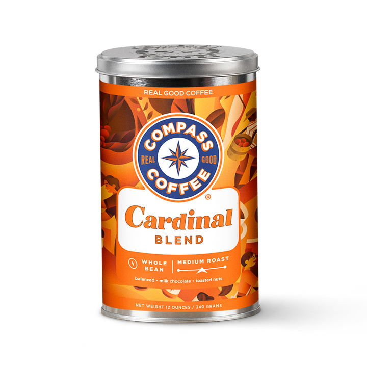 cardinal 12oz tin whole bean medium roast
