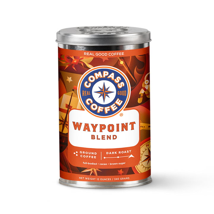 waypoint universal ground 12oz tin dark roast